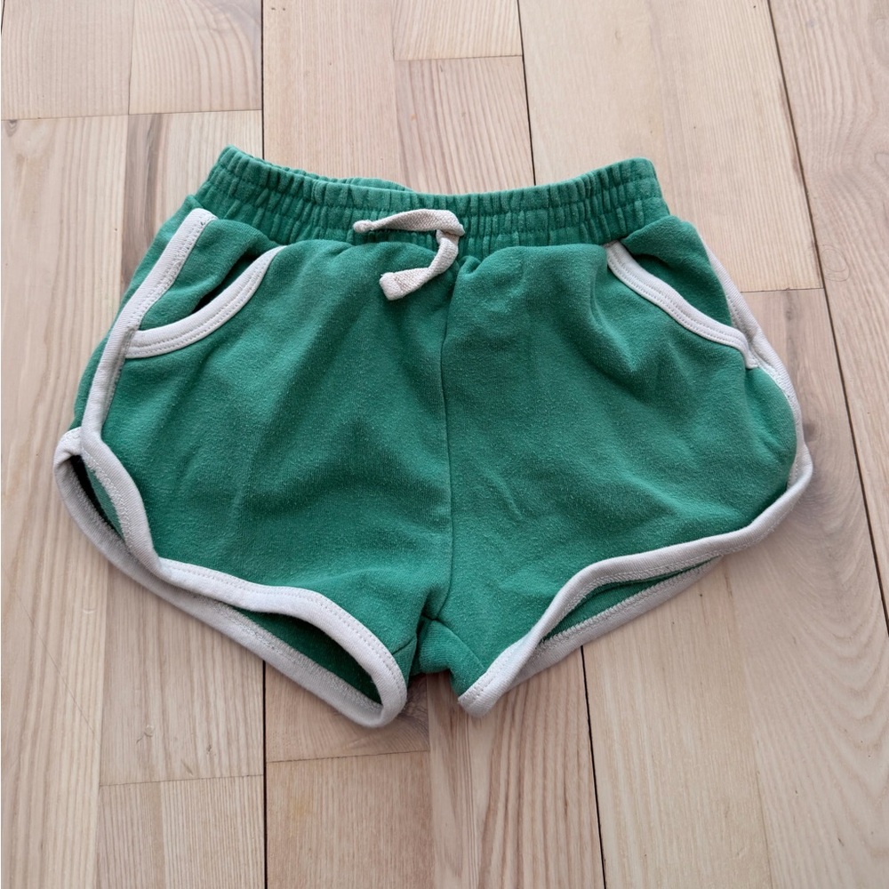 Rock Your Baby Retro Girls Green Shorts Size 2 years